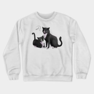 Two Cute Playful Cats Crewneck Sweatshirt